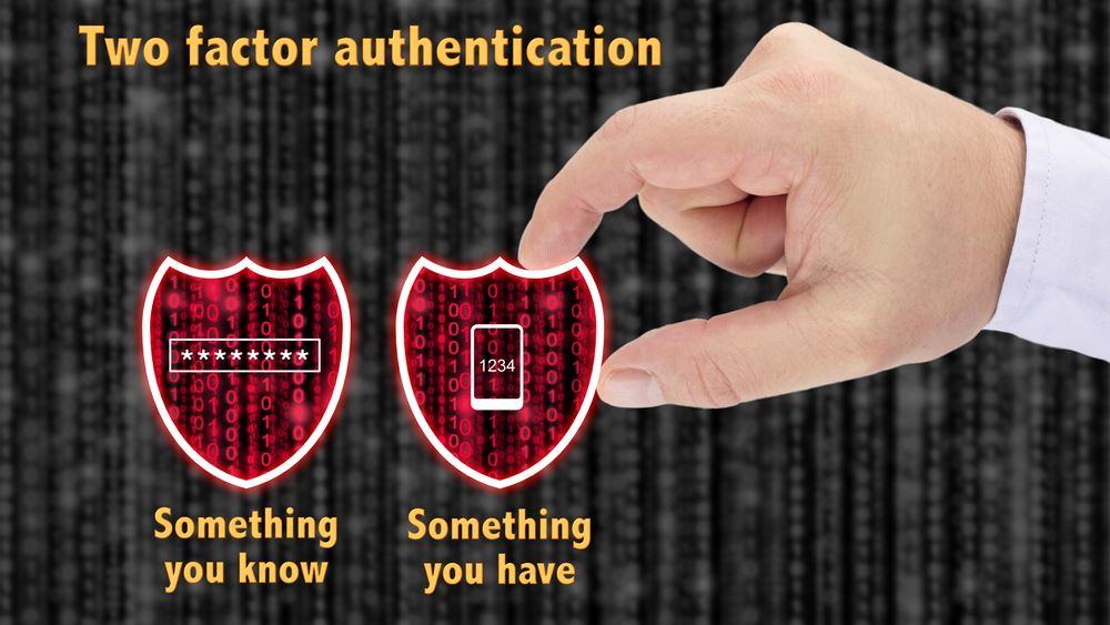Two factor authentication shields concept have and know